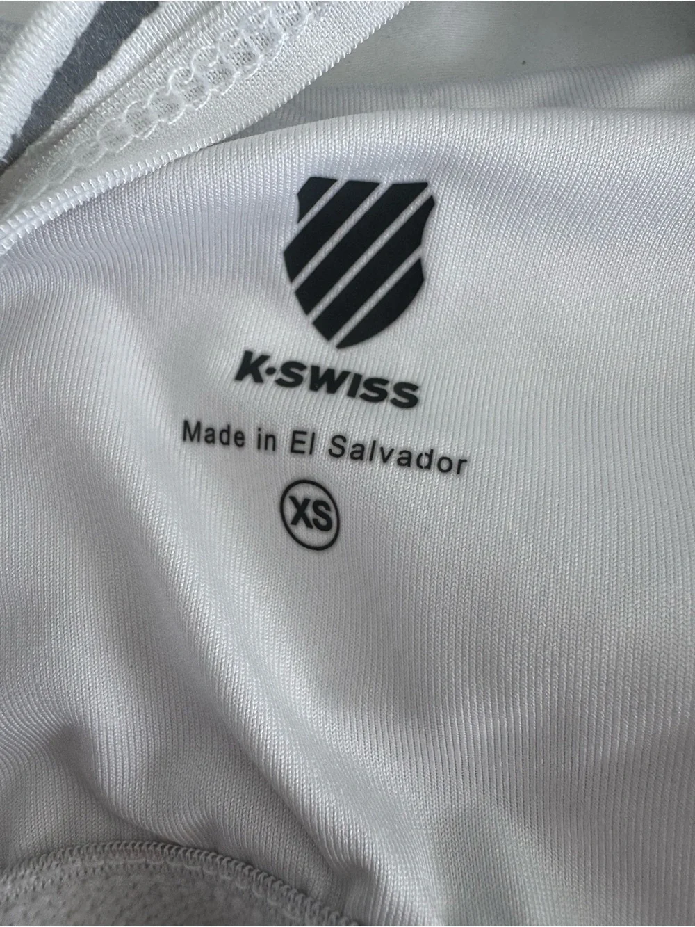 K-Swiss White Tennis Dress with Pink & Blue Trim - Picture 3 of 6
